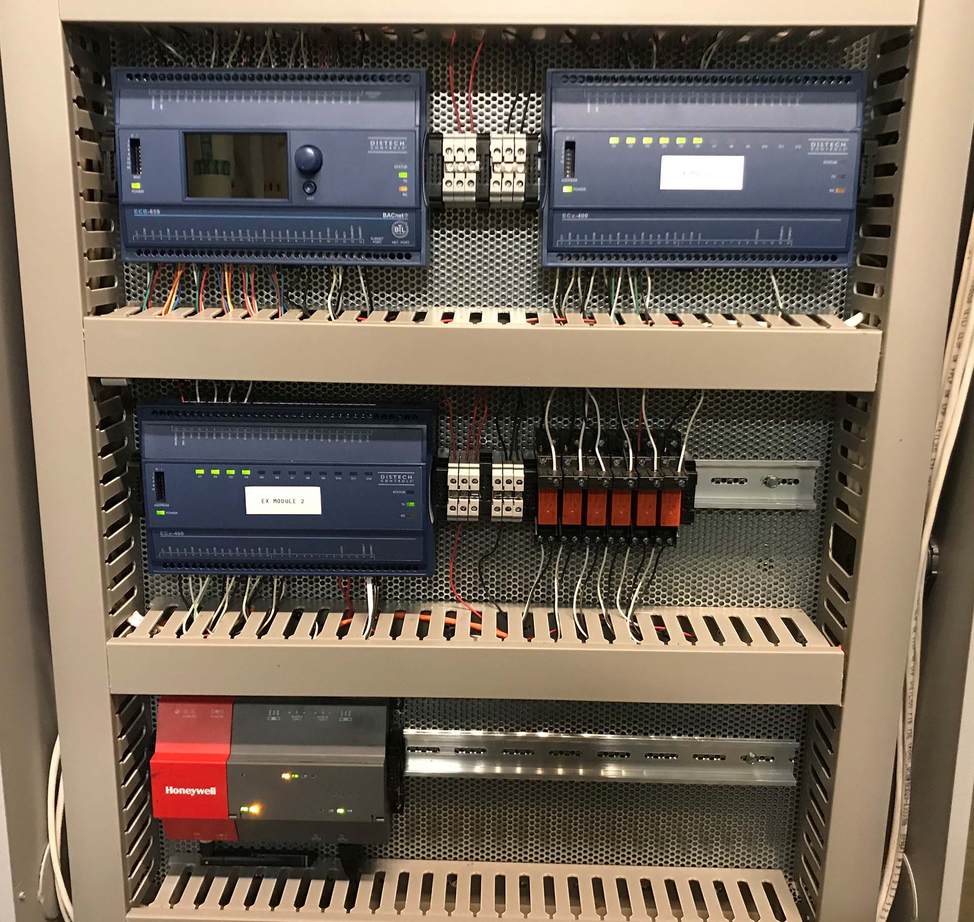Neatly organized control box