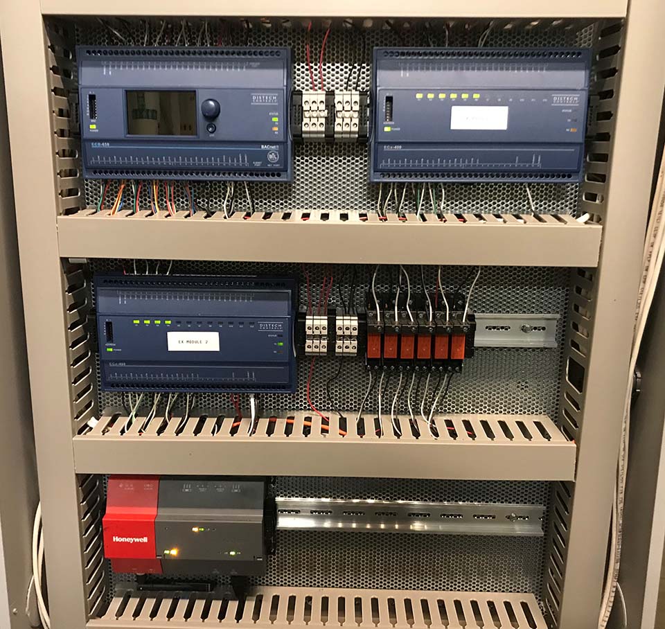a neatly organized control box